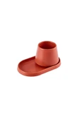 Karaca Equal 2 Kişilik Kiremit Lokumluklu Kahve Fincan Takımı 80 ml - 5