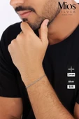 2mm Spiga Zincir 925 Ayar Gümüş Bileklik - 1