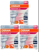 (3 Adet) Ledvance 4,5W (50W) 4000K (Gün Işığı) Dim Edilebilir GU10 Duylu Led Spot Ampul - 1