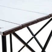 Katlanabilir Alüminyum Kamp ve Piknik Masası - Akordion - Silver - (54024) thumbnail 5