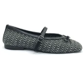 Feles Hasır Fiyonk Detaylı Kadın Babet Ayakkabı thumbnail 4