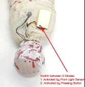 Halloween Sensörlü Işıklı Hareketli Mumya 25x75 Cm thumbnail 4