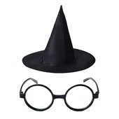 Harry Potter Büyücü Şapkası Ve Harry Potter Büyücü Gözlüğü Siyah Renk - 1