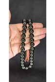 ÇUBUK KEHRİBAR TESBİH KOYU YEŞİL KÜRE KESİM T-419 HEDİYELİK - 3