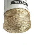 Makrome İpi 3mm Polyester Krem Simli - 1