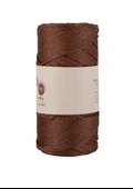 Makrome İpi 3mm  Polyester Kahve Simli - 1