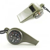 Çok Fonksiyonlu Düdük Pusula,  Kamp Termometre Acil Survival Dişli Düdük thumbnail 5