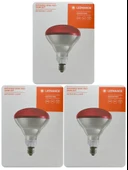 (3 Adet) Ledvance 250W Kızılötesi (infrared) Isıtıcılı Hayvan Isıtma ve Fizik Tedavi Lambası (Kırmızı Işık) E27 (Kalın Duy) - 1