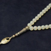 Gümüş İmame Gümüş Püskül Küre Kesim 8.x8 mm Doğal Termal Kuvars Taşı Tesbih thumbnail 2