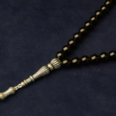 Gümüş İmame Gümüş Püskül Küre Kesim 8.5.x8.5 mm Doğal Dumanlı Kuvars Taşı Tesbih - 2