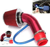 Spor Açık Hava Filtresi Krom Borulu Kırmızı Renk -Boru Çapı 7,6cm Uzunluk 23cm - 1