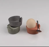 Betoniq Gusto Tasarım , El Yapımı , 6 lı Yumurtalık , Kahvaltı Takımı - 2