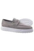 GRİ ERKEK HAKİKİ SÜET LOAFER AYAKKABI - 3