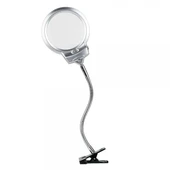 2.5x130 Mm 5x24 Mm Led Aydınlatmalı Büyüteç,masa Üstü Metal Hortum Mandallımg15124c - 1