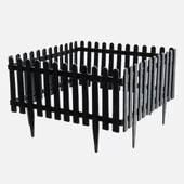 Omnipazar SO-IBC1 Eko İstanbul Bahçe Çiti 4'lü Set 55x34 cm Antrasit - 2