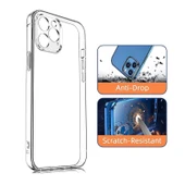 Vendas iPhone 14 Pro Max Uyumlu (14 Pro Max) Fora Serisi Kamera Korumalı Soft Şeffaf Silikon Kılıf + Cam Ekran Koruyucu - 3