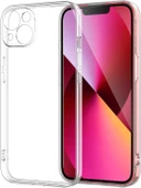 Vendas iPhone 14 Plus Uyumlu (14 Plus) Fora Serisi Kamera Korumalı Soft Şeffaf Silikon Kılıf + Cam Ekran Koruyucu - 1
