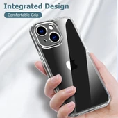 Vendas iPhone 14 Plus Uyumlu (14 Plus) Fora Serisi Kamera Korumalı Soft Şeffaf Silikon Kılıf + Cam Ekran Koruyucu - 2