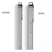 Vendas iPhone 13 Pro Uyumlu (13 Pro) Simple Serisi Kamera Korumalı Soft Şeffaf Silikon Kılıf + Seramik Nano Ekran Koruyucu - 4