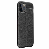 Vendas iPhone 13 Pro Deri Desenli Çift Katmanlı Silikon Kılıf - 1