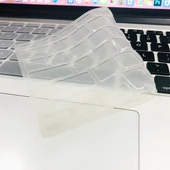 Vendas Apple Macbook 16' Touch Bar A2141 Uyumlu Klavye Koruyucu Transparan Buzlu Silikon Ped - 5