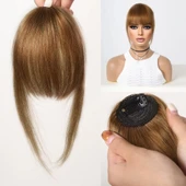 Yoğun Gerçek Saç Perçem - Kumral thumbnail 4