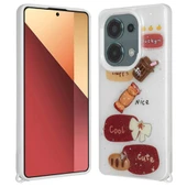 Xiaomi Poco M6 Pro 4G Kılıf Parlayan Simli Kabartma Figürlü Zore Cevze Kapak - 2