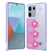 Xiaomi Redmi Note 13 Pro 5G Kılıf Parlayan Simli Kabartma Figürlü Zore Cevze Kapak - 5