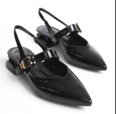 Feles Kemer Detaylı Arkası Açık Kadın Babet Ayakkabı thumbnail 3