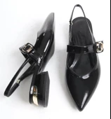 Feles Kemer Detaylı Arkası Açık Kadın Babet Ayakkabı thumbnail 6