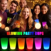 Glow Partisi Bardakları 6 Renk 6 Adet 1.5 Oz 4.5 X 6.5 Cm - 1