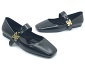 Feles Kemer Detaylı Küt Burun Kadın Babet Ayakkabı thumbnail 1