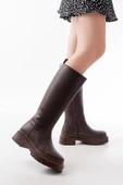 236-340 Kahverengi Fermuarlı Günlük Kadın Çizme thumbnail 1