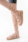1001-1001 Nut Bilekten Bağcıklı Kadın Sandalet thumbnail 1