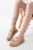 1001-1001 Nut Bilekten Bağcıklı Kadın Sandalet thumbnail 2