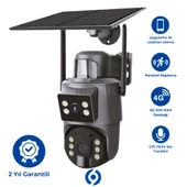 İnox 3+3 Mp Çift Kameralı 4g Solar Sim Kartlı Ip Kamera - 1