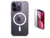 Vendas iPhone 14 Pro Uyumlu (14 Pro) Magsafe Şarj Destekli Darbe Dirençli Fit Hard Silikon Kılıf + Cam Ekran Koruyucu thumbnail 1