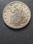 Escoines Koleksiyon 3996367e389c48d383 1872 Amerikan Ticaret Doları Eski Yabancı Madeni Para Gümüş thumbnail 5