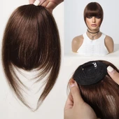 Yoğun Gerçek Saç Perçem - Kahverengi thumbnail 1