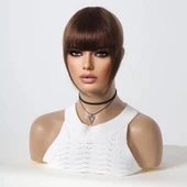 Yoğun Gerçek Saç Perçem - Kahverengi thumbnail 2