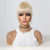 Yoğun Gerçek Saç Perçem - Beyaz Platin thumbnail 1