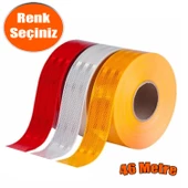 Reflektörlü Reflektif Fosforlu Şerit Bant Petekli Reflekte İkaz Bandı 46 METRE - 1