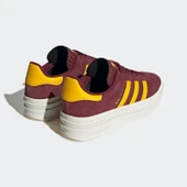 Adidas Gazelle Bold Burgundy Yellow Womens thumbnail 5