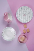 Neva 4 Parça Bebek Mama Seti - Pembe - 1