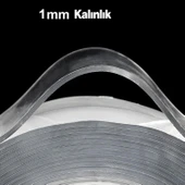 Çift Taraflı Nano Bant Suya Dayanıklı Yıkanabilir Güçlü Yapıştırma Bandı Şeffaf 18 mm x 2 Metre - 7