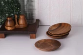 Akasya Tabak - Yuvarlak Servis Pasta Tabağı 15 cm - 4