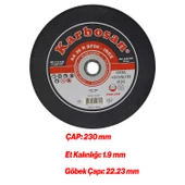 Metal Kesici Taş Disk Taşlama Spiral Demir Kesme Diski 230x1.9x22.23 mm - 2