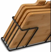 Bambu Standlı Kesme Tahtası 4lü Set - M7B11 - 6