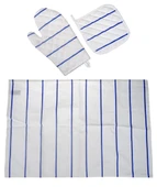 Bambum Sole - 3'lü Mutfak Seti Mavi Çizgili - 1
