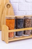 Bambum Paste - 5 Parça Standlı Vakulmu Kapaklı Baharatlık Seti - 2